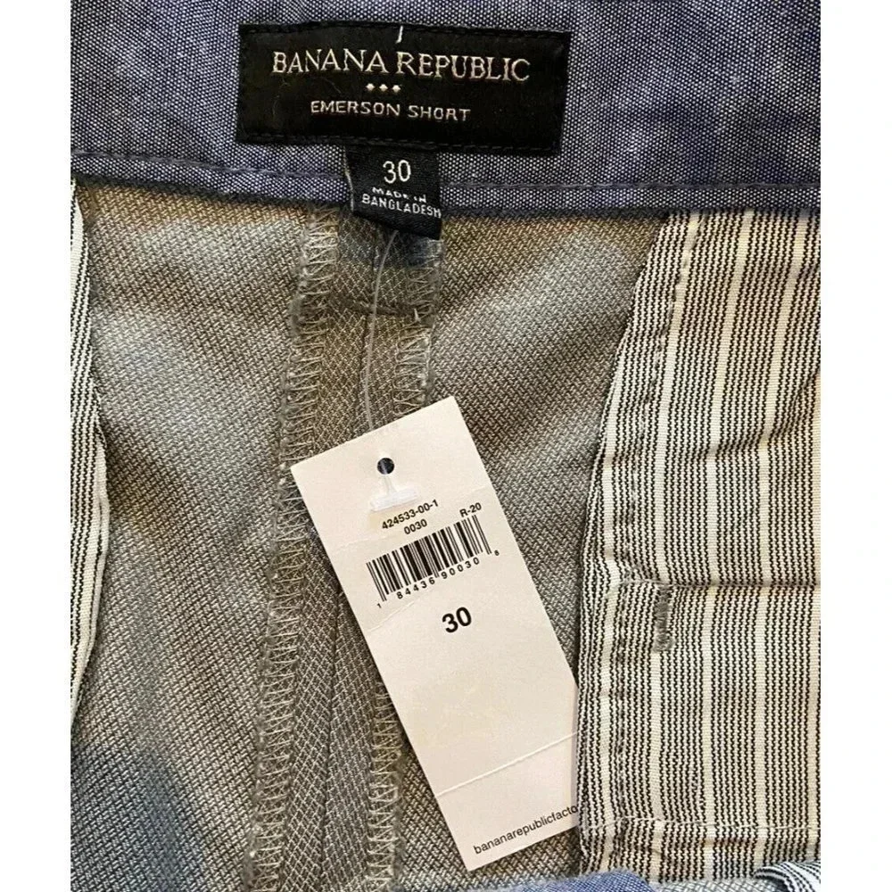 NWT Banana Republic Emerson Shorts Gray Size 30 New